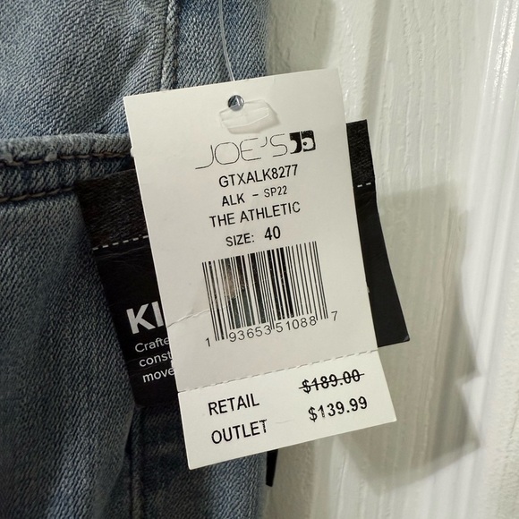 Joe’s Jeans NWT Men’s Kinetic The Athletic Light Wash Soft Jeans size 40 x 32 - Picture 6 of 10